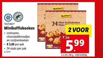 Lidl Tastino minikoffiekoeken aanbieding