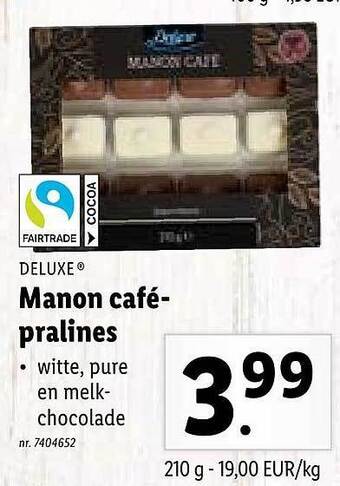 Lidl Manon café pralines aanbieding