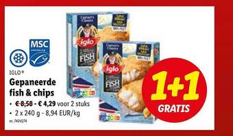 Lidl Gepaneerde fish & chips aanbieding