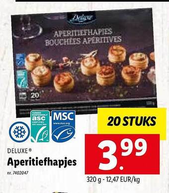 Lidl Aperitiefhapjes aanbieding