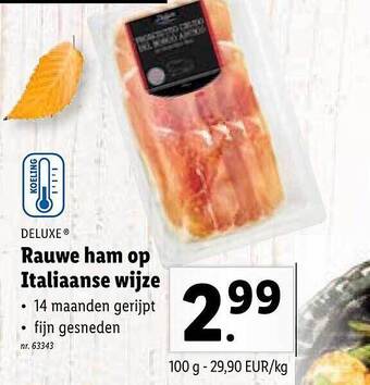 Rauwe ham op italiaanse wijze