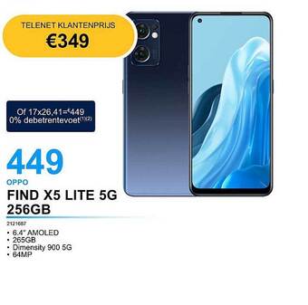 AUVA Oppo find x5 lite 5g 256gb aanbieding
