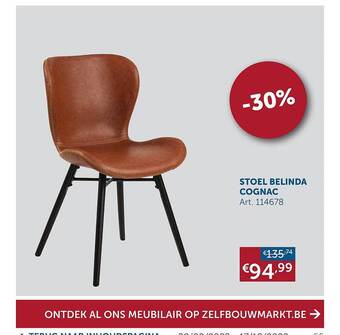 Zelfbouwmarkt Stoel belinda cognac aanbieding
