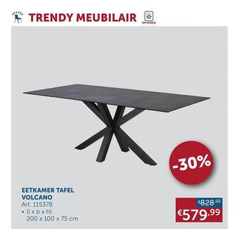 Zelfbouwmarkt Eetkamer tafel volcano aanbieding
