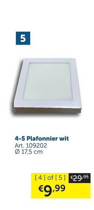 Zelfbouwmarkt 4-5 plafonnier wit aanbieding