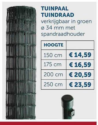 Zelfbouwmarkt Tuinpaal tuindraad aanbieding