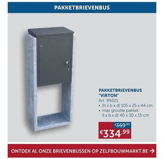 Zelfbouwmarkt Pakketbrievenbus aanbieding
