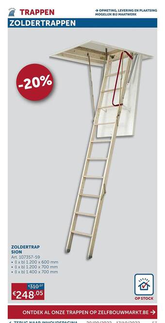 Zelfbouwmarkt Zoldertrap sion aanbieding