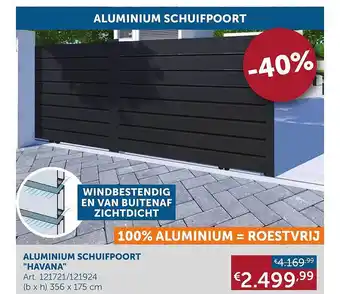 Zelfbouwmarkt Aluminium schuifpoort aanbieding