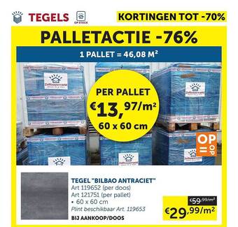 Zelfbouwmarkt Tegel aanbieding