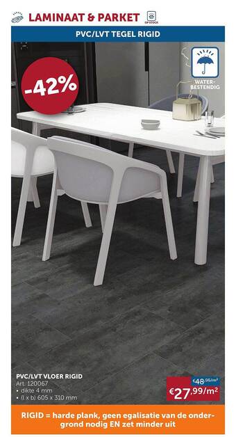 Zelfbouwmarkt Pvc lvt vloer rigid aanbieding