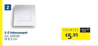 Zelfbouwmarkt 1-2 inbouwspot aanbieding