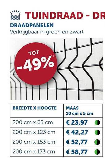 Zelfbouwmarkt Draadpanelen aanbieding