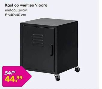 Leen Bakker Kast op wieltjes viborg aanbieding