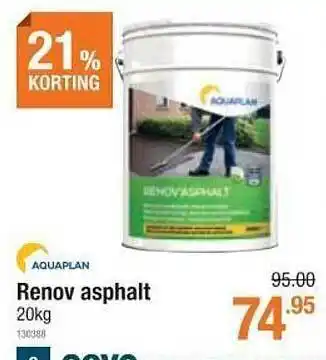 Cevo Renov asphalt aquaplan 21% korting aanbieding