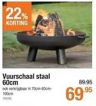 Cevo Vuurschaal staal 60cm aanbieding