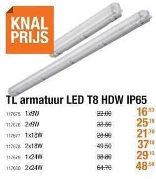 Cevo Tl armatuur led t8 hdw ip65 aanbieding