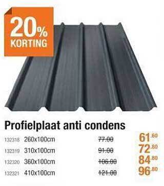 Profielplaat anti condens