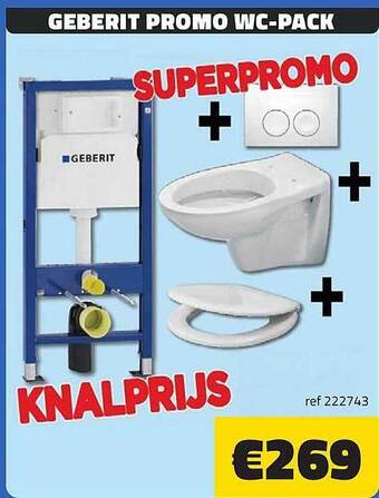 Bouwcenter Frans Vlaeminck Geberit promo wc-pack aanbieding