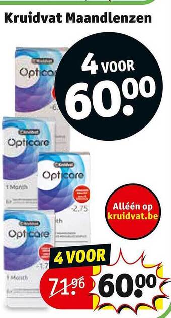 Kruidvat Kruidvat maandlenzen aanbieding