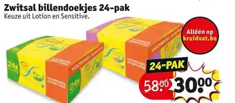 Kruidvat Zwitsal billendoekjes 24-pak aanbieding