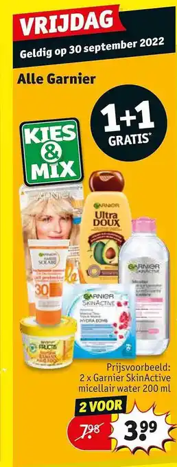 Alle garnier 1+1 gratis