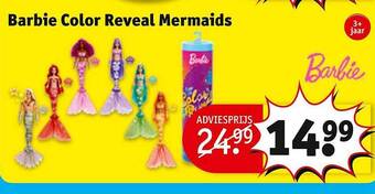 Kruidvat Barbie color reveal mermaids aanbieding