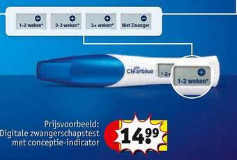 Kruidvat Digitale zwangerschapstest met conceptie-indicator aanbieding