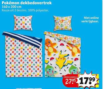 Kruidvat Pokémon dekbedovertrek aanbieding