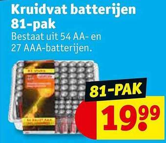 Kruidvat Kruidvat batterijen 81-pak aanbieding