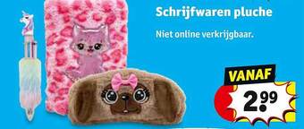Kruidvat Schrijfwaren pluche aanbieding
