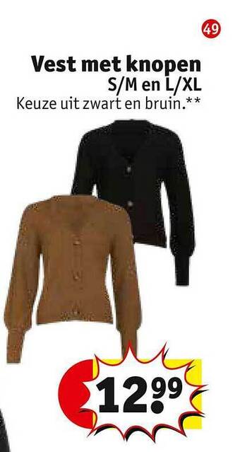 Kruidvat Vest met knopen aanbieding