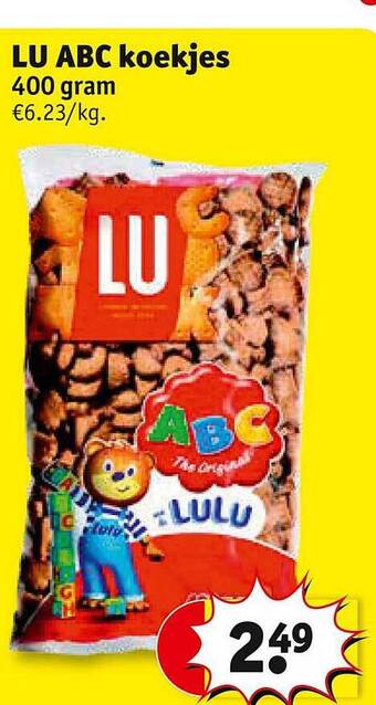 Kruidvat Lu abc koekjes aanbieding