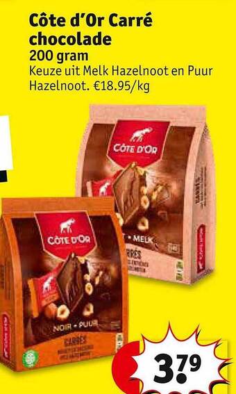 Kruidvat Côte d'or carré chocolade aanbieding