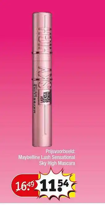 Kruidvat Maybelline lash sensantional sky high mascara aanbieding