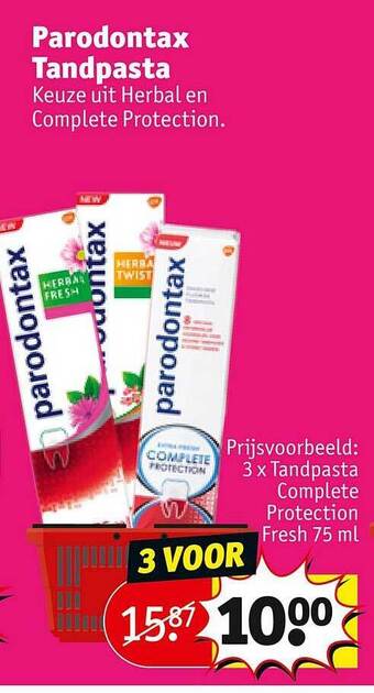 Kruidvat Parodontax tandpasta aanbieding