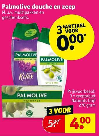 Kruidvat Palmolive douche en zeep aanbieding