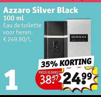Kruidvat Azzaro silver black 100 ml aanbieding