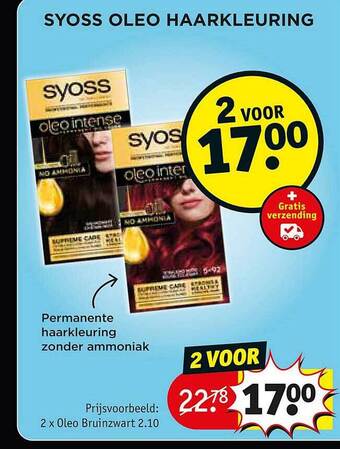 Kruidvat Syoss oleo haarkleuring aanbieding