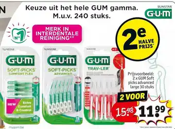 Kruidvat Gum soft picks advanced large aanbieding