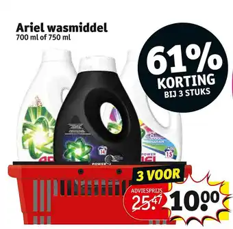 Kruidvat Ariel wasmiddel 61% korting aanbieding