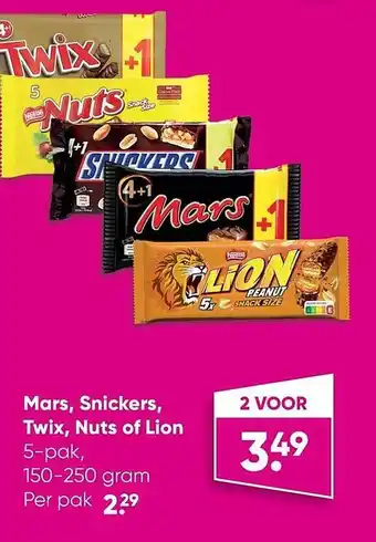 Big Bazar Mars snickers twix nuts of lion aanbieding