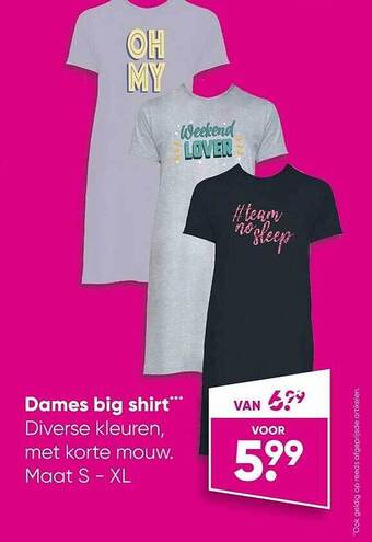 Dames big shirt