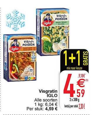 Cora Visgratin iglo aanbieding