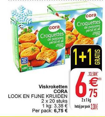 Cora Viskroketten aanbieding
