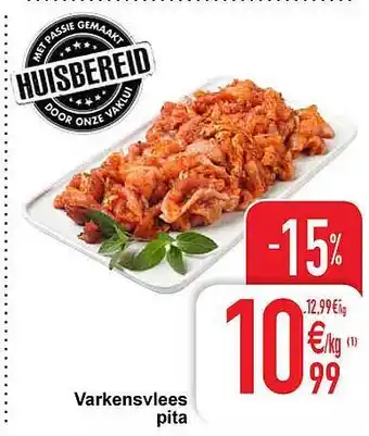 Varkensvlees pita