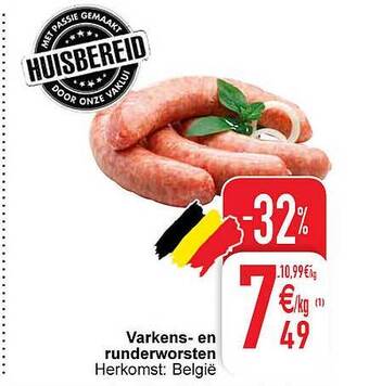 Cora Varkens en runderworsten aanbieding