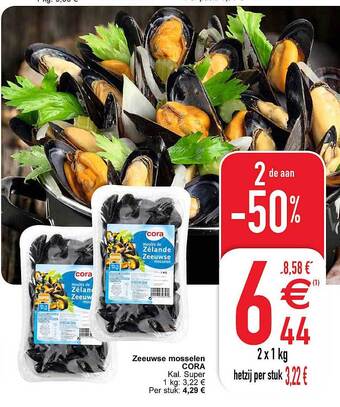 Cora Zeeuwse mosselen aanbieding