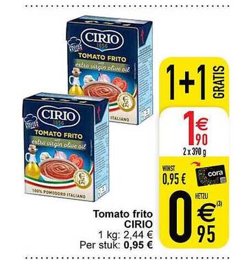 Cora Tomato frito cirio aanbieding