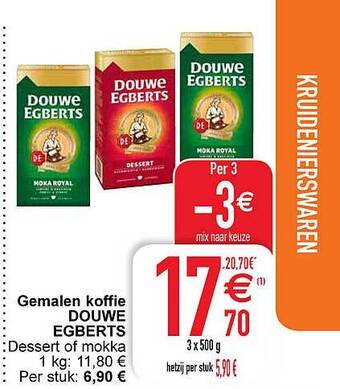 Cora Gemalen koffie douwe egberts aanbieding